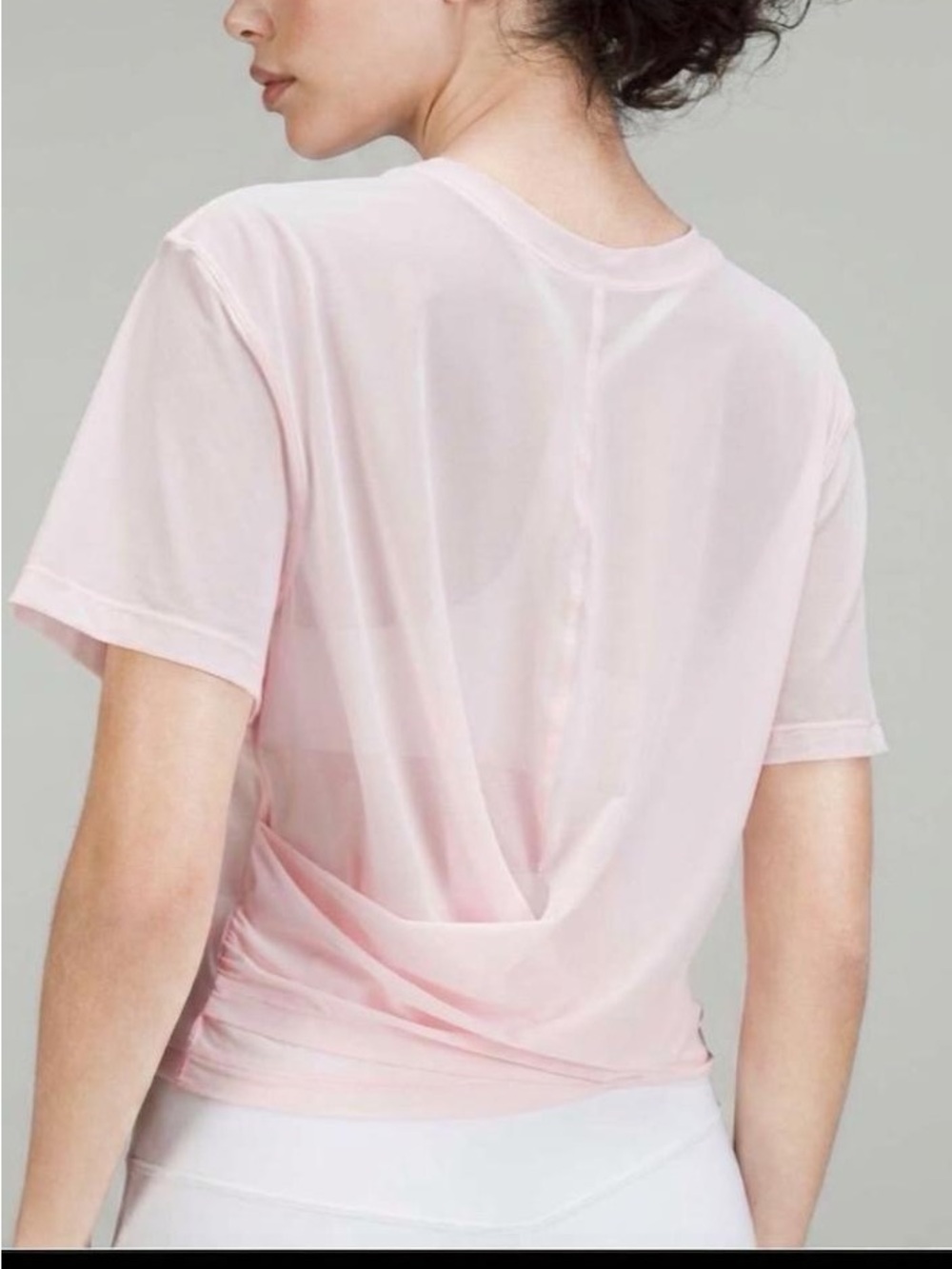 Lululemon Lightweight Mesh Reversible Yoga T-Shirt Strawberry Milkshake size 8